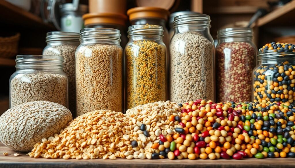 céréales et légumineuses pour stockage survie