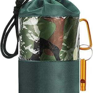 DEWU Couchage Survie,Survival Gear Couverture Sauvetage Thermique pour Couchage Portable | Équipement Survie Thermique léger pour Bivouac pour activitéPlein air