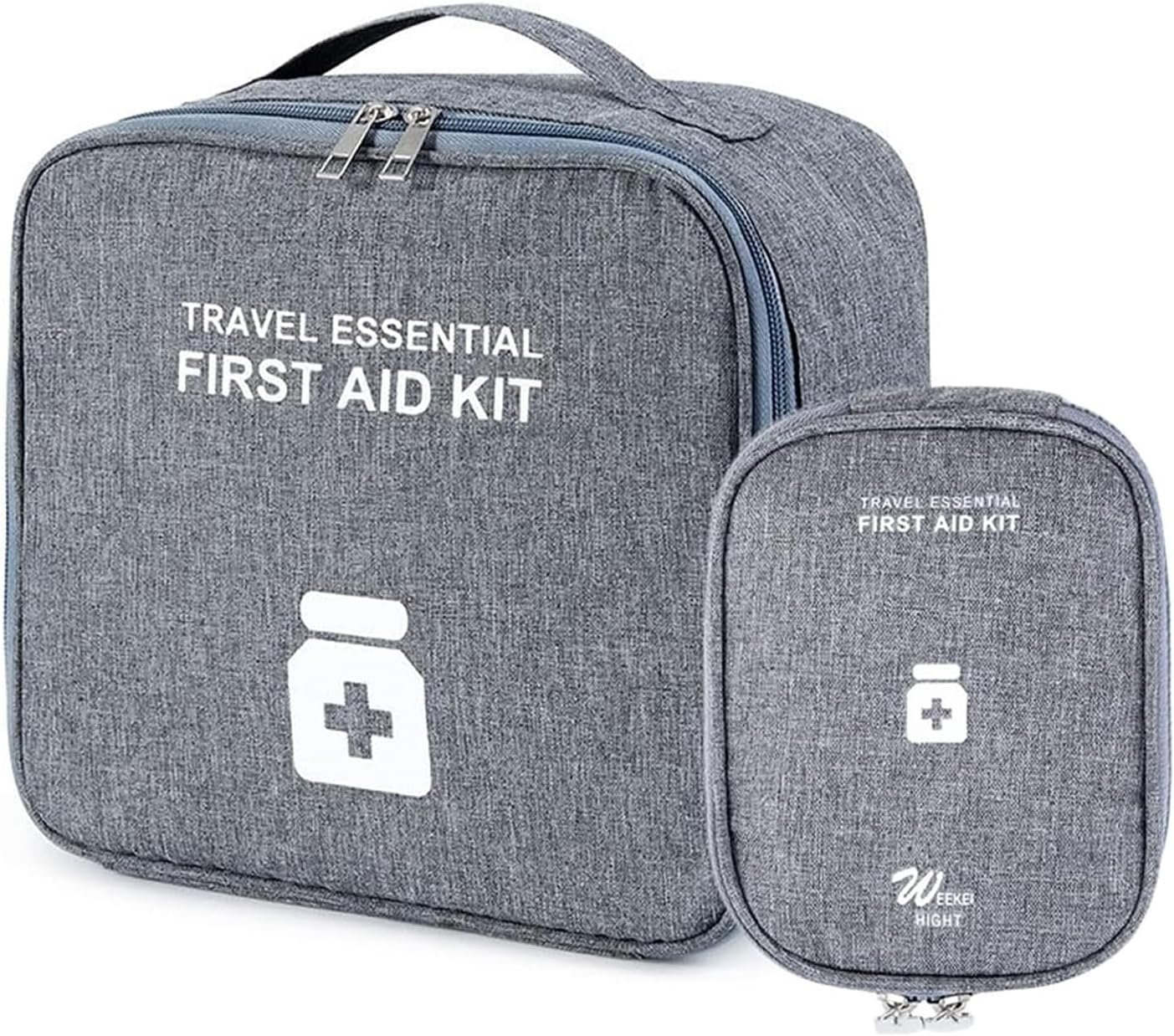 Compact Medical Emergency Survival Pack, Médecine d'urgence Home Pack Compact Medical Survival Pack, pour La Maison, Survie, Camping, Randonnée, Bureau, Voiture, Extérieur,Gris,S – Image 7