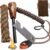 Kit Firesteel – Allume feu Survie Complet de qualité – Pierre à feu, firestick, paracorde, sifflet, grattoir, Housse et accroche Ceinture – Kit de Survie idéal pour randonnée, bushcraft, survivalisme