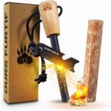 Kit Firesteel – Pierre à Feu de Survie – Barre Magnésium Tendre de qualité XL 10mm – 15 000 utilisations – Accessoire Camping, Survivalisme, Bushcraft, Randonnée – Allume Feu Naturel Inclus